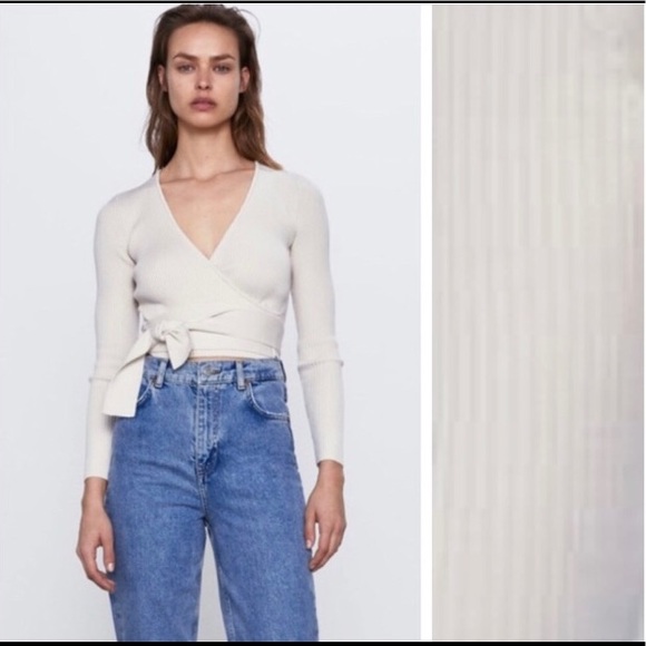 Zara Tops Iso Knit Wrap Top Poshmark